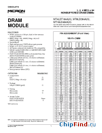 Datasheet MT16LD464-6 manufacturer Micron