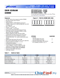 Datasheet MT16VDDT12864AY-40B__ manufacturer Micron