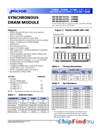 Datasheet MT18LSDT1672G-133__ manufacturer Micron