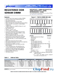 Datasheet MT18VDDT3272DIY-26A__ manufacturer Micron