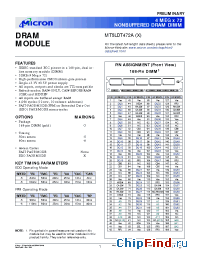 Datasheet MT5LDT472AG-6 manufacturer Micron