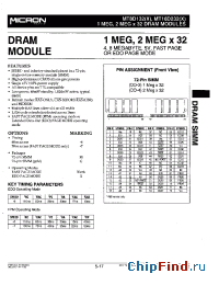 Datasheet MT8D132G-xxX manufacturer Micron