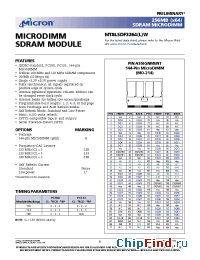 Datasheet MT8LSDF3264 manufacturer Micron