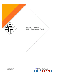 Datasheet HAL621SF-A manufacturer Micronas