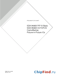 Datasheet SDA9488X manufacturer Micronas