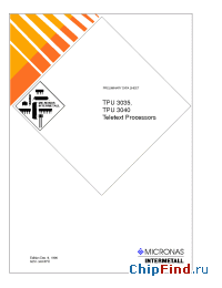 Datasheet TPU3040 manufacturer Micronas