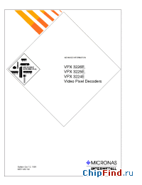 Datasheet VPX3224E manufacturer Micronas