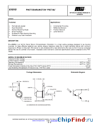 Datasheet 61010-X03 manufacturer Micropac