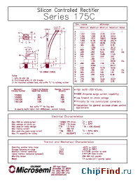 Datasheet 175C120B manufacturer Microsemi