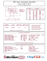 Datasheet 182NQ030 manufacturer Microsemi