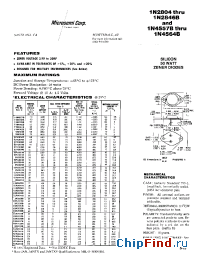 Datasheet 1N2804 manufacturer Microsemi