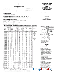 Datasheet 1N2971A manufacturer Microsemi