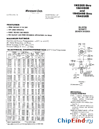 Datasheet 1N3305 manufacturer Microsemi