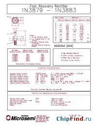 Datasheet 1N3880 manufacturer Microsemi