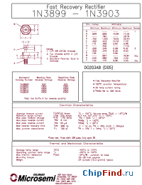 Datasheet 1N3900R manufacturer Microsemi