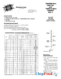 Datasheet 1N4099-1N4135 manufacturer Microsemi