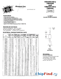 Datasheet 1N4481 manufacturer Microsemi