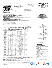 Datasheet 1N4565A manufacturer Microsemi