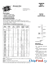Datasheet 1N4678...1N4717 manufacturer Microsemi