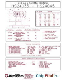 Datasheet 240NQ040 manufacturer Microsemi