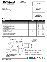 Datasheet 2N1893 manufacturer Microsemi