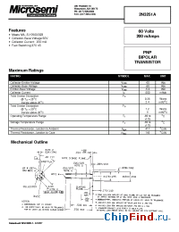 Datasheet 2N3251A manufacturer Microsemi