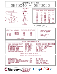 Datasheet 40CDQ045 manufacturer Microsemi