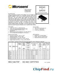 Datasheet BAS4 manufacturer Microsemi