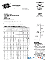 Datasheet JAN1N4099-1 manufacturer Microsemi