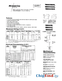 Datasheet JANS1N6642 manufacturer Microsemi