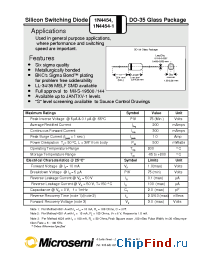 Datasheet JANTX1N4454-1 manufacturer Microsemi