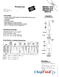Datasheet JANTX1N6474 manufacturer Microsemi