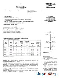 Datasheet JANTXV1N3154 manufacturer Microsemi
