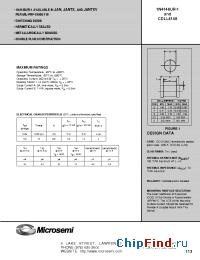 Datasheet JANTXV1N4148UR-1 manufacturer Microsemi