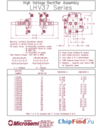Datasheet LHV37-12 manufacturer Microsemi