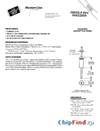 Datasheet P6KE180A manufacturer Microsemi