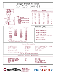 Datasheet R25100 manufacturer Microsemi