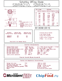 Datasheet SBR8210 manufacturer Microsemi