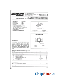 Datasheet TCC2223-3 manufacturer Microsemi