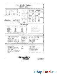 Datasheet TDM30008 manufacturer Microsemi