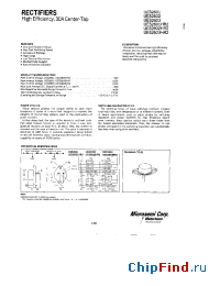 Datasheet UES2602HR2 manufacturer Microsemi