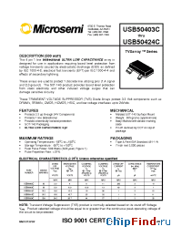 Datasheet USB50412C manufacturer Microsemi