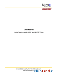 Datasheet CF004-03 manufacturer Mimix