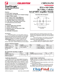 Datasheet CHP0230-PM manufacturer Mimix