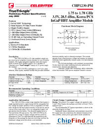 Datasheet CHP1230 manufacturer Mimix