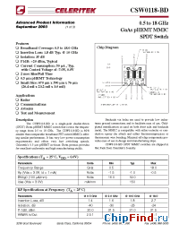Datasheet CSW0118-BD manufacturer Mimix