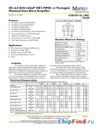 Datasheet PB-CGB7007-SP-0000 manufacturer Mimix