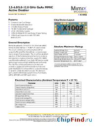 Datasheet XX1002 manufacturer Mimix
