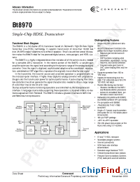 Datasheet Bt8970 manufacturer Mindspeed