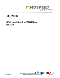 Datasheet CX02068 manufacturer Mindspeed